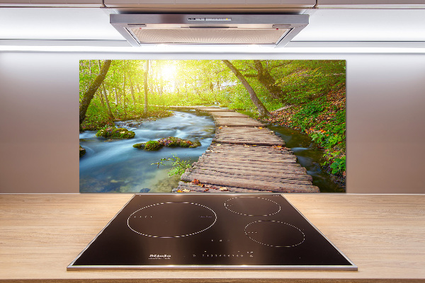 Salpicadero para cocina Camino en el bosque