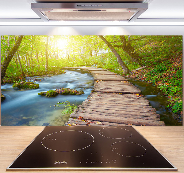 Salpicadero para cocina Camino en el bosque