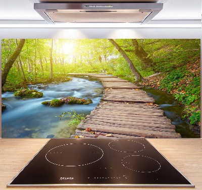 Salpicadero para cocina Camino en el bosque