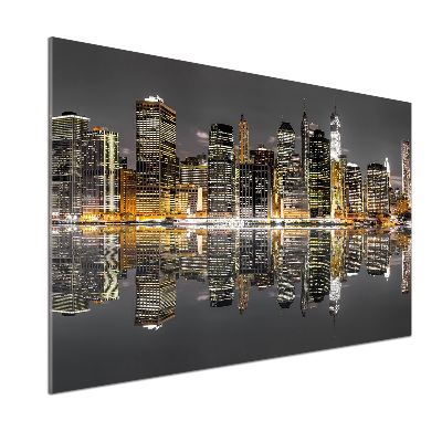 Panel antisalpicaduras Nueva York de noche