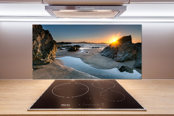 Panel de pared de cocina Rocas en la playa