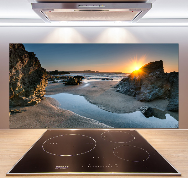 Panel de pared de cocina Rocas en la playa