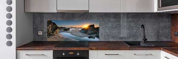 Panel de pared de cocina Rocas en la playa