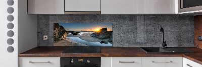 Panel de pared de cocina Rocas en la playa