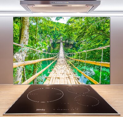 Panel antisalpicaduras Puente del bosque de bambú