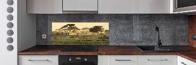 Panel para cocina Jirafas en la sabana