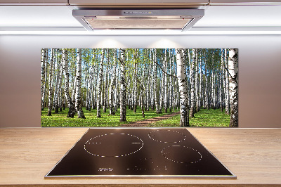 Salpicadero para cocina bosque de abedules