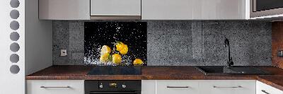 Panel de pared de cocina Limones y agua