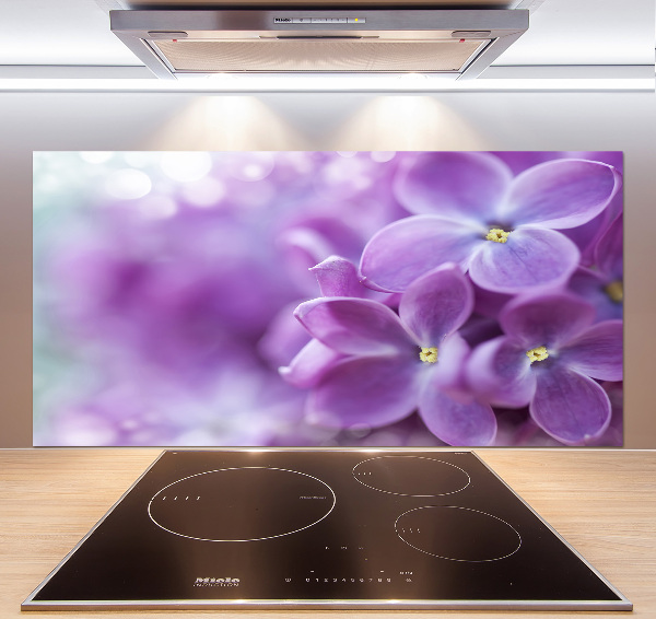 Panel para cocina flores lilas