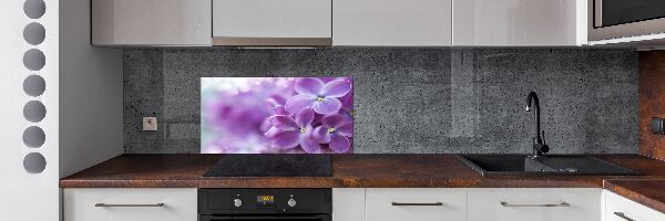 Panel para cocina flores lilas