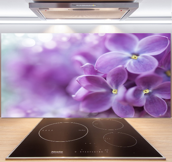 Panel para cocina flores lilas