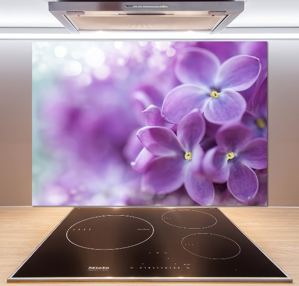Panel para cocina flores lilas