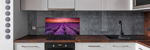 Panel de pared de cocina campo de lavanda