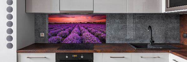 Panel de pared de cocina campo de lavanda