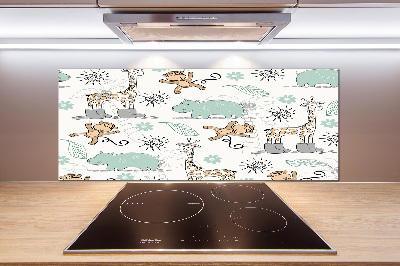 Panel de pared de cocina Animales