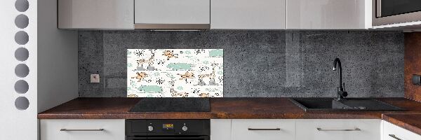 Panel de pared de cocina Animales