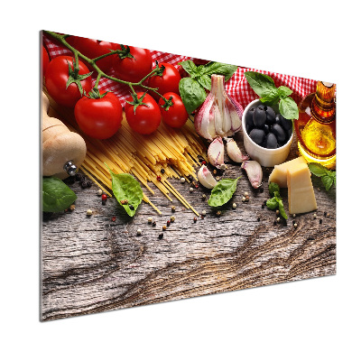 Panel antisalpicaduras comida italiana