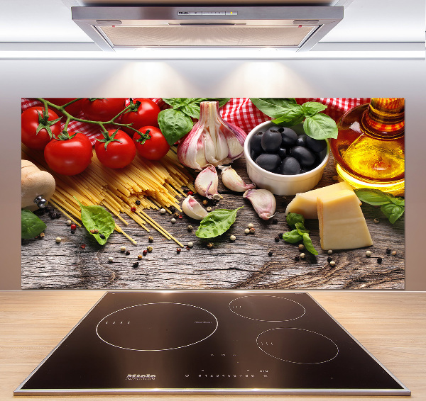 Panel antisalpicaduras comida italiana