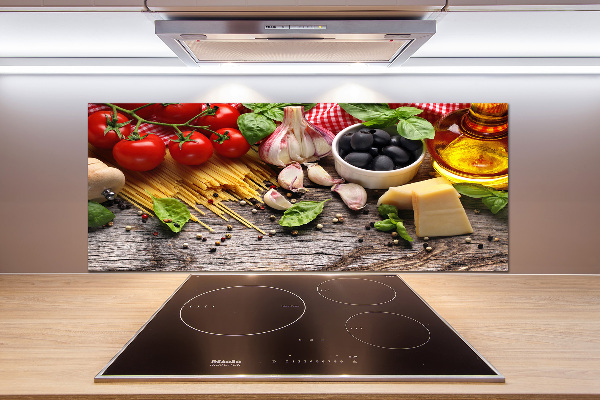 Panel antisalpicaduras comida italiana