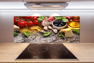 Panel antisalpicaduras comida italiana