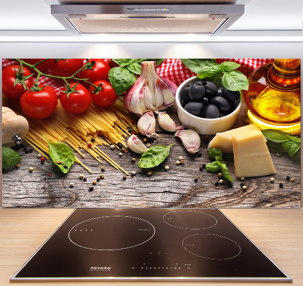 Panel antisalpicaduras comida italiana