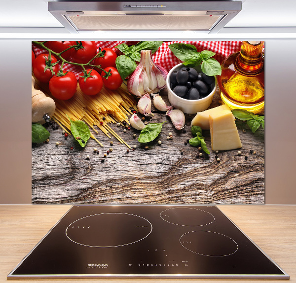 Panel antisalpicaduras comida italiana