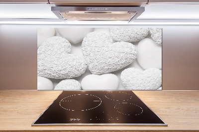 Panel para cocina Fondo de corazón blanco