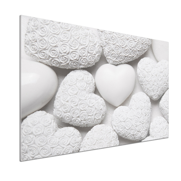 Panel para cocina Fondo de corazón blanco