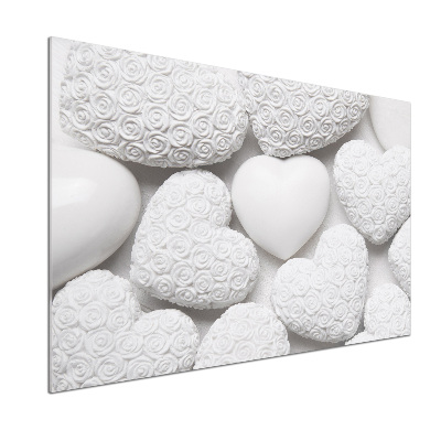 Panel para cocina Fondo de corazón blanco