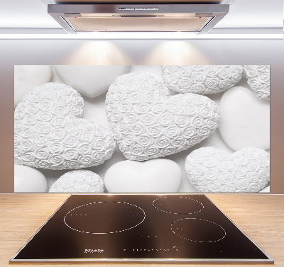 Panel para cocina Fondo de corazón blanco