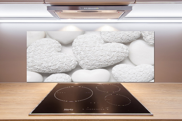 Panel para cocina Fondo de corazón blanco