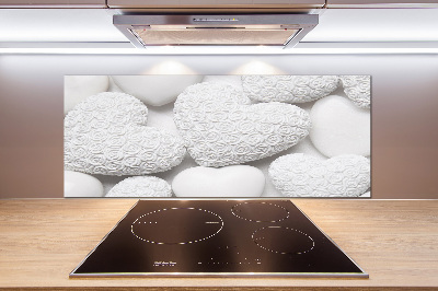Panel para cocina Fondo de corazón blanco
