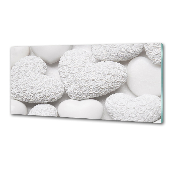 Panel para cocina Fondo de corazón blanco