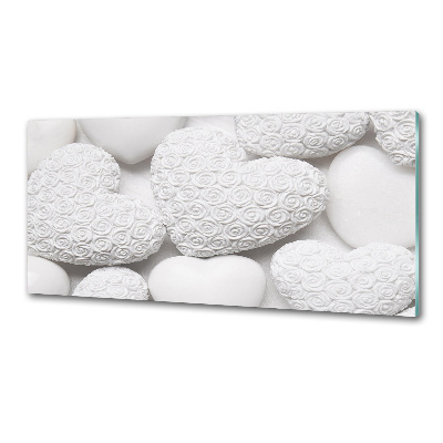 Panel para cocina Fondo de corazón blanco