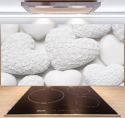 Panel para cocina Fondo de corazón blanco