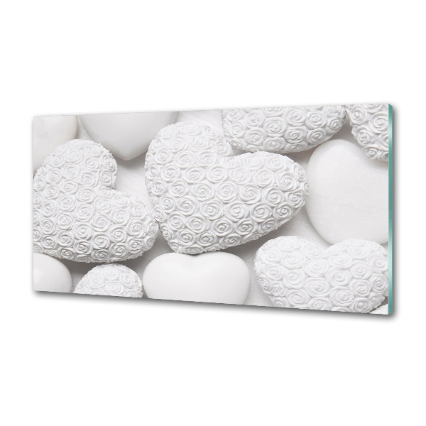 Panel para cocina Fondo de corazón blanco