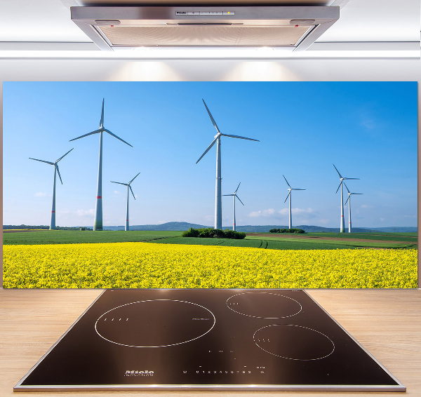 Panel do kuchni Wiatraki na polu