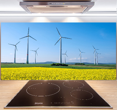 Salpicadero de cocina Molinos de viento en el campo