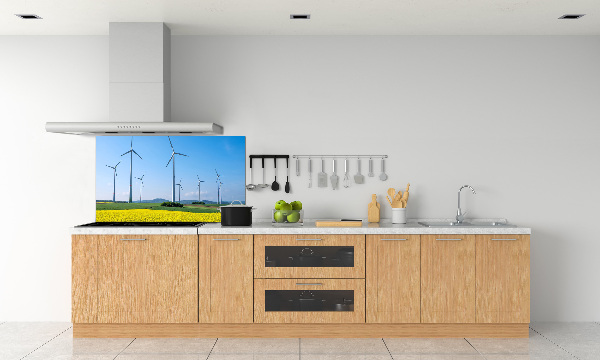 Salpicadero de cocina Molinos de viento en el campo