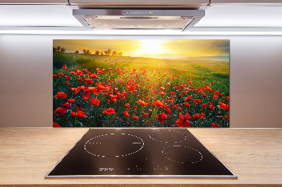 Panel antisalpicaduras Campo de amapolas