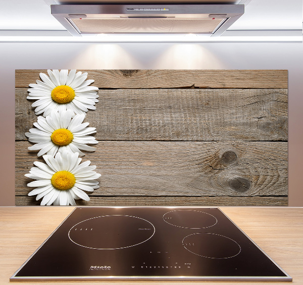 Panel para cocina Madera de margaritas