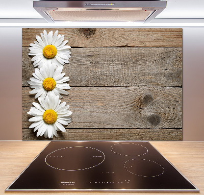 Panel para cocina Madera de margaritas