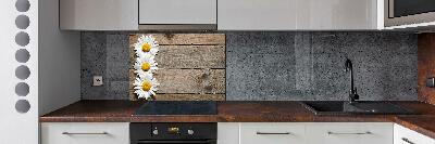 Panel do kuchni Stokrotki drewno