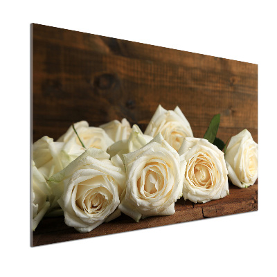 Salpicadero para cocina rosas blancas