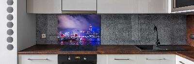 Panel do kuchni Hong kong nocą