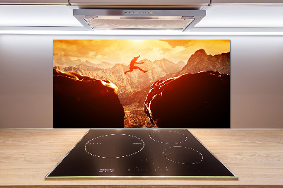 Panel antisalpicaduras Saltar sobre el abismo