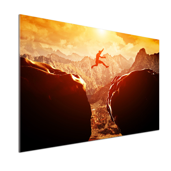 Panel antisalpicaduras Saltar sobre el abismo