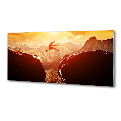 Panel antisalpicaduras Saltar sobre el abismo