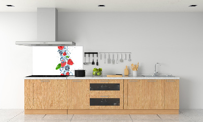 Panel de pared de cocina Frutos del bosque con hielo