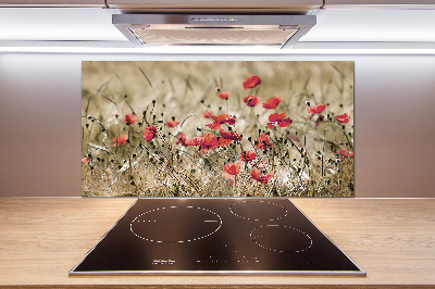 Panel para cocina Amapolas